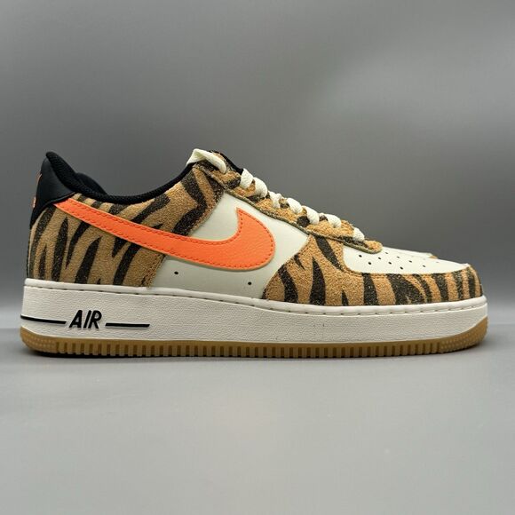 Nike Air Force 1 '07 PRM Daktari Stripes Size 9.5 Animal Safari Print DJ6192-100 - Picture 1 of 11